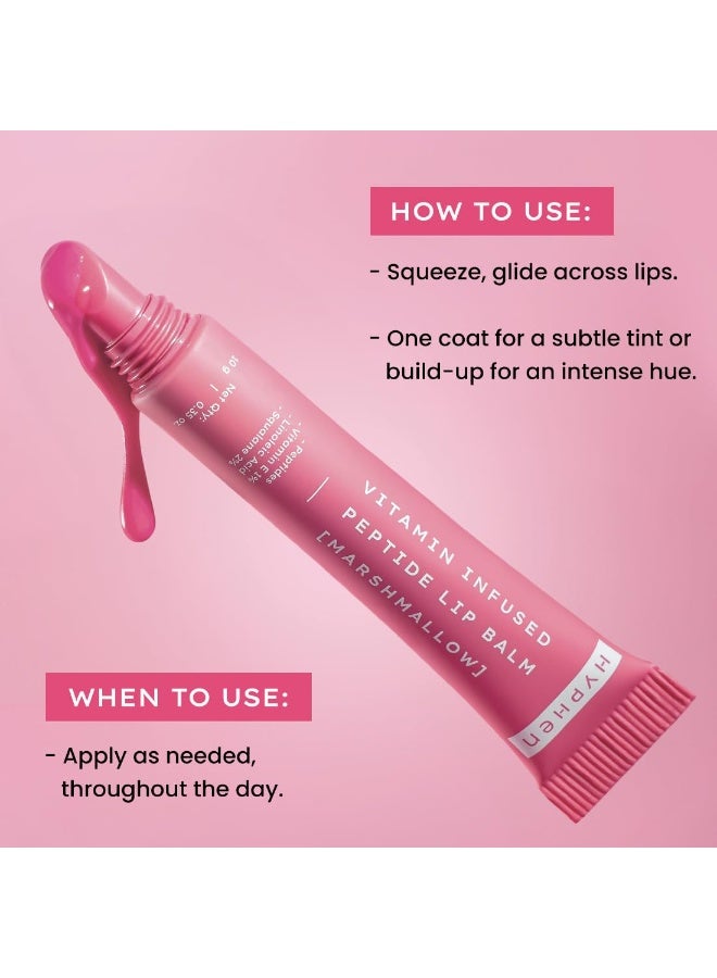 Hyphen Tinted Lip Balm - Marshmallow Pink | 1% Vitamin E, 2% Squalane & Peptides | Brightening Lip Balm for Dark Lips | 24h Moisturization & Hydration for Dry & Chapped Lips - 10 gHyphen Tinted Lip Balm - Marshmallow Pink | 1% Vitamin E, 2% Squalane & Peptides | Brightening Lip Balm for Dark Lips | 24h Moisturization & Hydration for Dry & Chapped Lips - 10 g - Image 2
